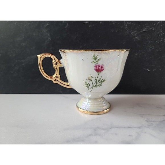 Vintage October Cosmos Tea Cup - Picture 4 of 10